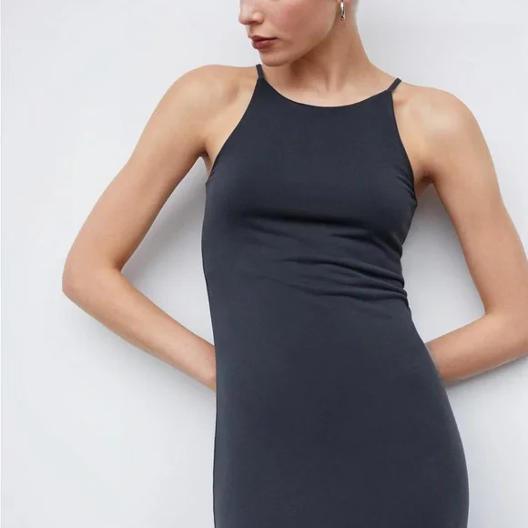 MANGO NWT unopened Modal midi blue dress size 8 - Picture 5 of 8